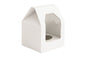 1 Single Cupcake Box with White Base - White