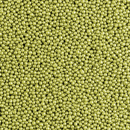Metallic Gold 1kg Edible Cachous Pearls 2mm - Iconic Sprinkles