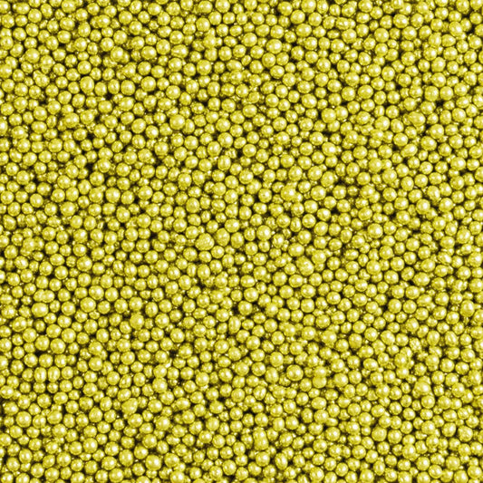 Metallic Gold 1kg Edible Cachous Pearls 2mm - Iconic Sprinkles