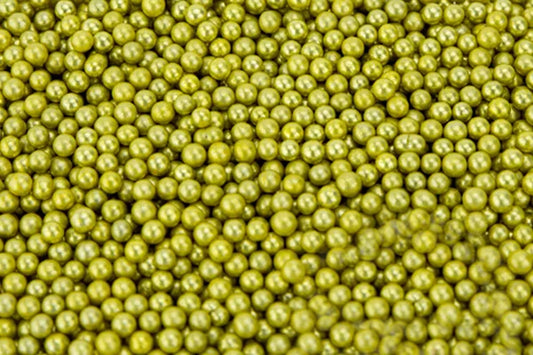 Metallic Gold 1kg Edible Cachous Pearls 4mm - Iconic Sprinkles