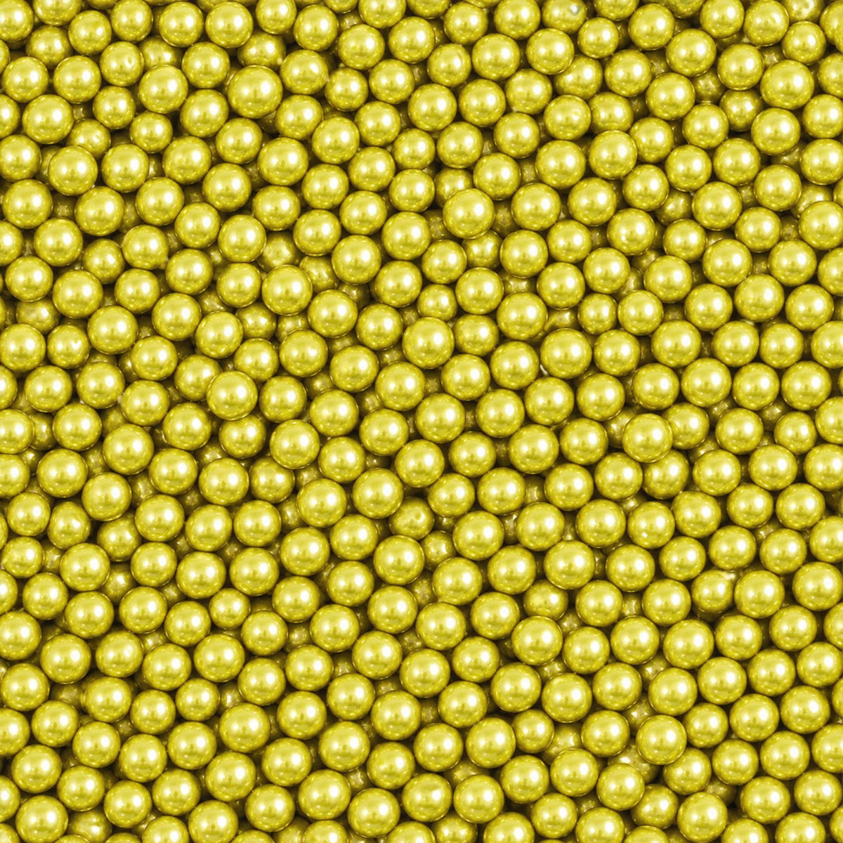 Metallic Gold 1kg Edible Cachous Pearls 4mm - Iconic Sprinkles