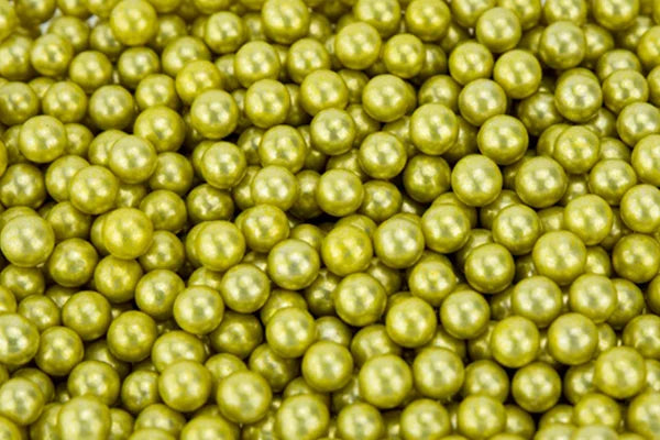 Metallic Gold 1kg Edible Cachous Pearls 8mm - Iconic Sprinkles