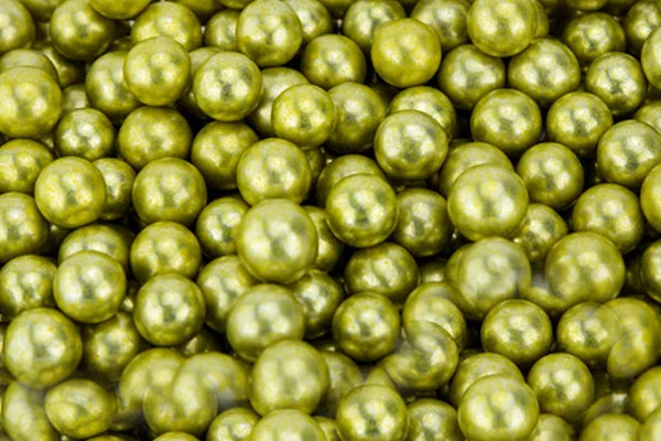 Metallic Gold 1kg Edible Cachous Pearls 10mm - Iconic Sprinkles