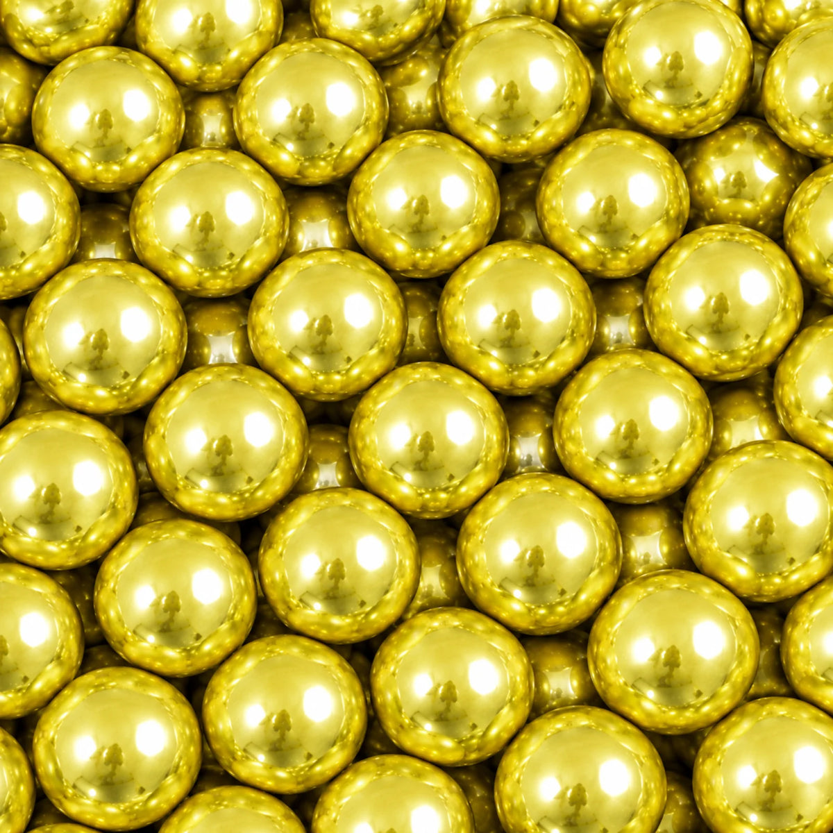 Metallic Gold 1kg Edible Cachous Pearls 10mm - Iconic Sprinkles