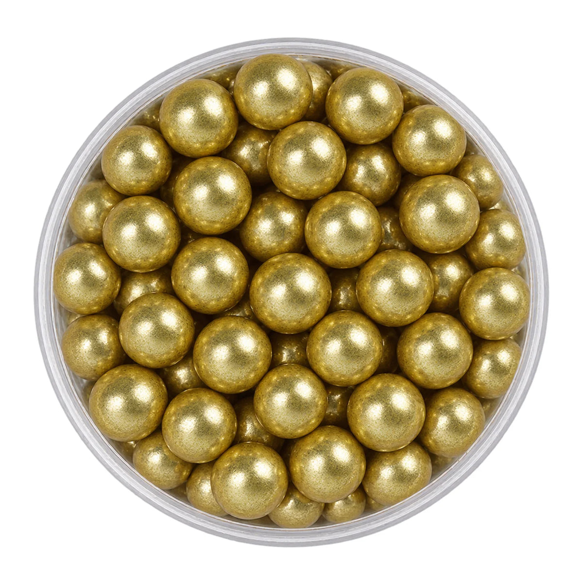 Metallic Gold 100g Edible Cachous Pearls 10mm - Iconic Sprinkles