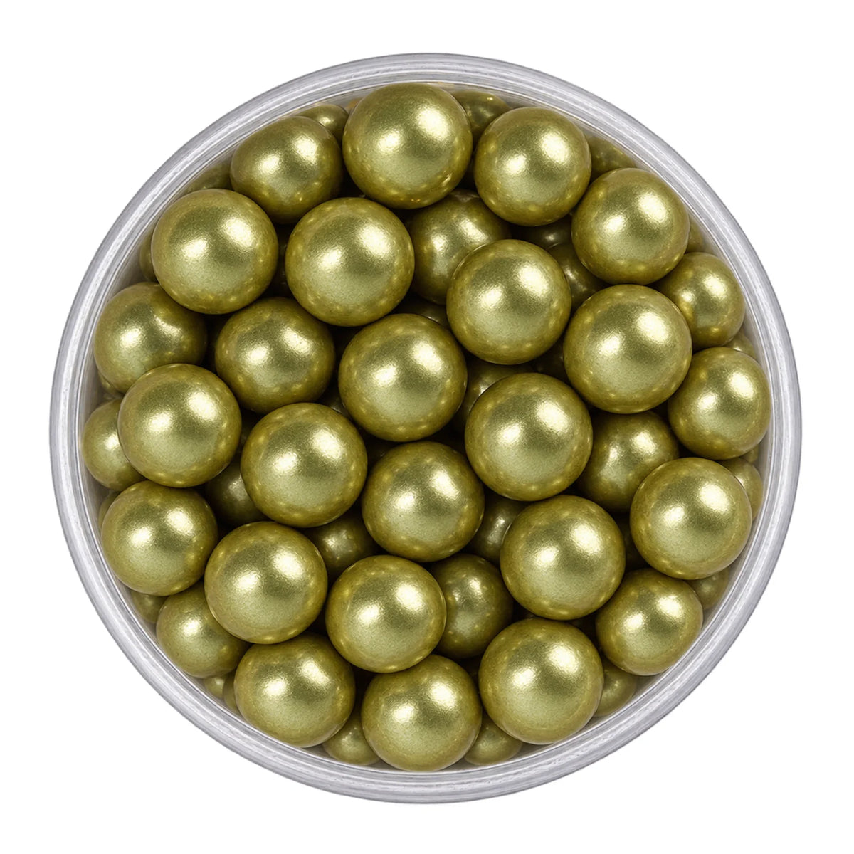 Metallic Gold 100g Edible Cachous Pearls 12mm - Iconic Sprinkles