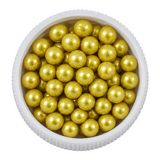Metallic Gold 20g Edible Cachous Pearls 4mm - Iconic Sprinkles