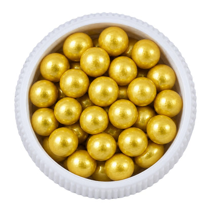 Metallic Gold 20g Edible Cachous Pearls 6mm - Iconic Sprinkles