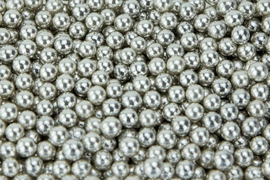 Metallic Silver 1kg Edible Cachous Pearls 8mm - Iconic Sprinkles