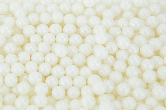 White 1kg Pearly Edible Cachous Pearls 8mm - Iconic Sprinkles