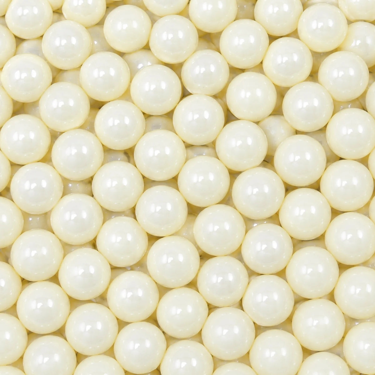 White 1kg Pearly Edible Cachous Pearls 8mm - Iconic Sprinkles