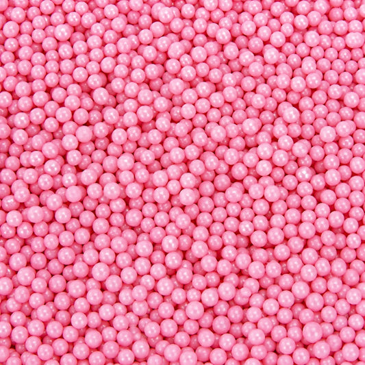 Pink 1kg Shiny Edible Cachous Pearls 6mm - Iconic Sprinkles