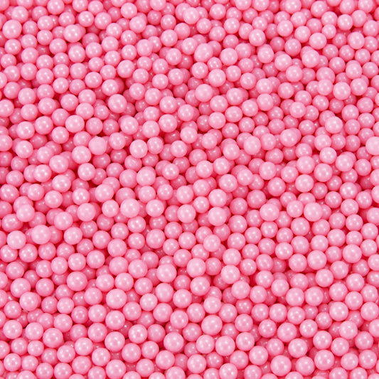 Pink 1kg Shiny Edible Cachous Pearls 8mm - Iconic Sprinkles