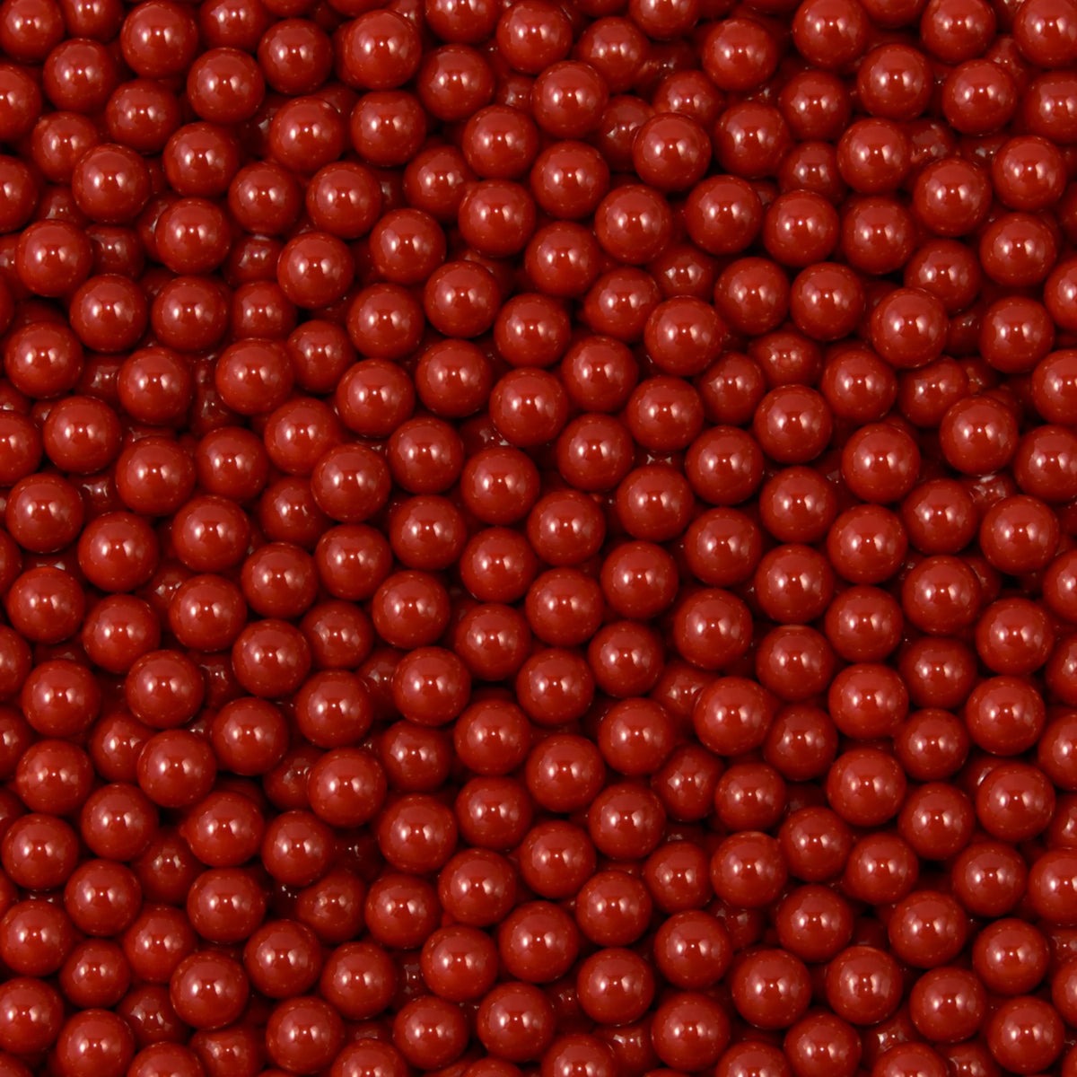 Red 1kg Shiny Edible Cachous Pearls 6mm - Iconic Sprinkles