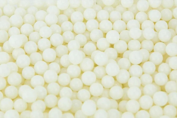 White 1kg Shiny Edible Cachous Pearls 6mm - Iconic Sprinkles