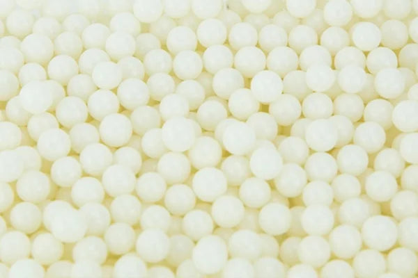 White 1kg Shiny Edible Cachous Pearls 8mm - Iconic Sprinkles