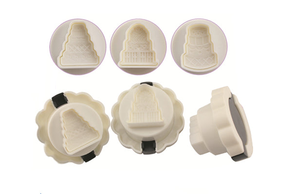 3D Plunger Cutters Tiered Cakes Wedding Theme - Iconic Cake Art
