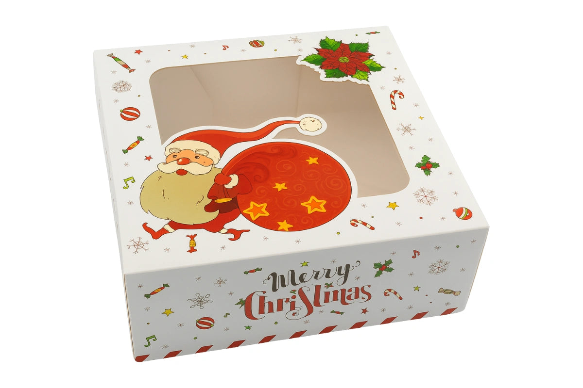 Christmas Gift Box - 3 Inch Deep 7.2 Inch - Iconic Cake Art