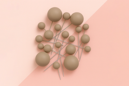 Cream Matte Ball Toppers (20 Pack) - Iconic Cake Art