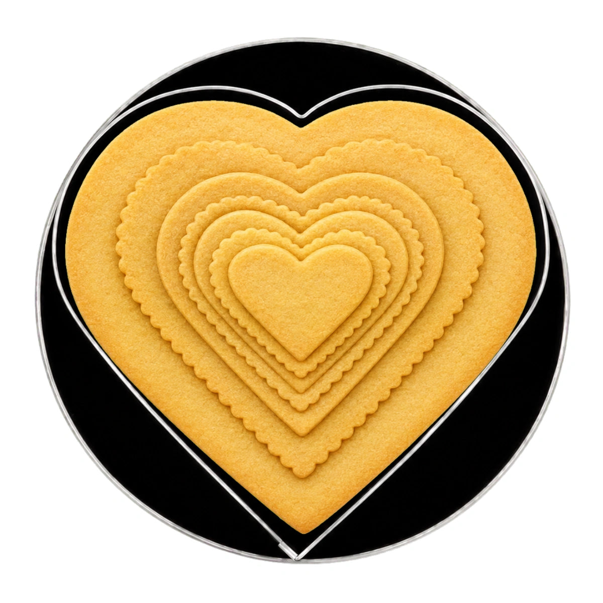 T P Cutter Plain Scalloped Heart - Loyal