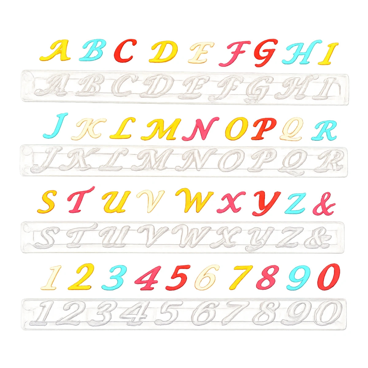 Alphabet and Numbers Upper Case Script - FMM