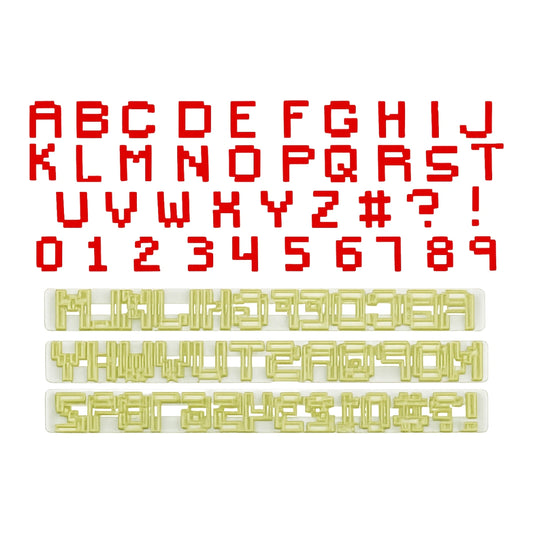 Alphabet and Numbers Upper Case Pixel - FMM