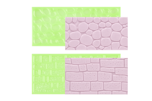 Impression Mat - FMM - Cobblestone and Wall