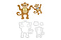 Mummy and Baby Monkey Cutter Set - FMM