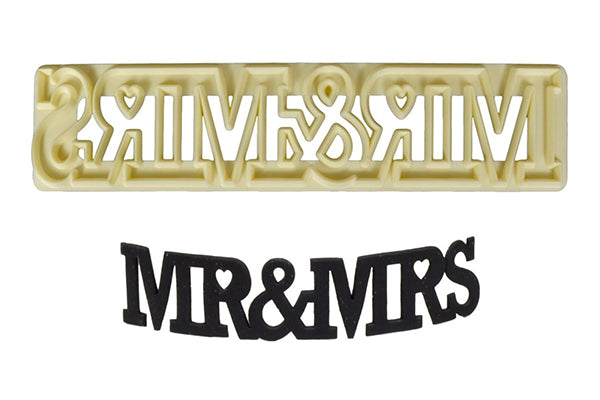 Curved Words Cutter Mr and Mrs - FMM