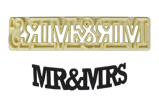 Curved Words Cutter Mr and Mrs - FMM