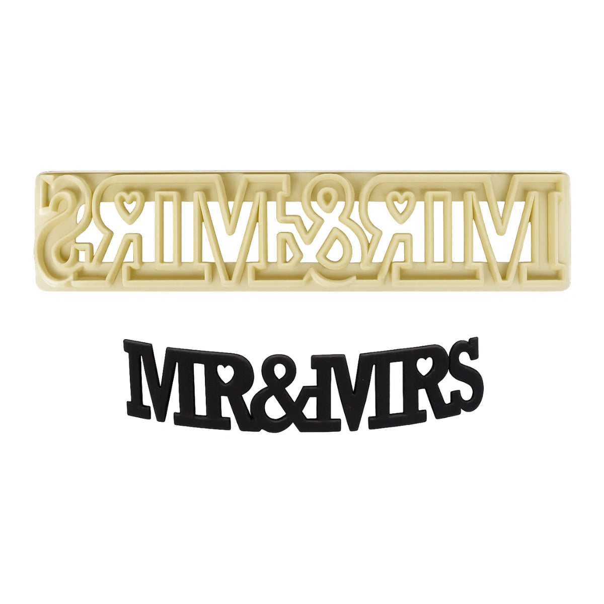 Curved Words Cutter Mr and Mrs - FMM