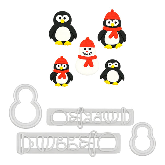 Mummy and Baby Penguin Cutter Set - FMM
