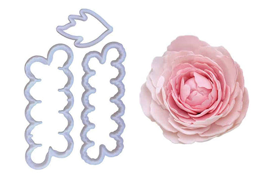 The Easiest Peony Ever Cutter with Leaf Set - FMM