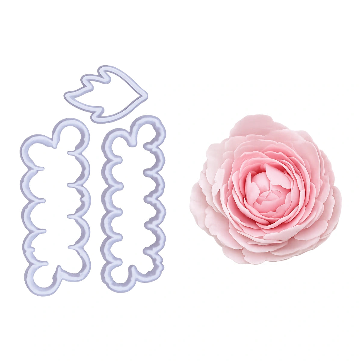 The Easiest Peony Ever Cutter with Leaf Set - FMM