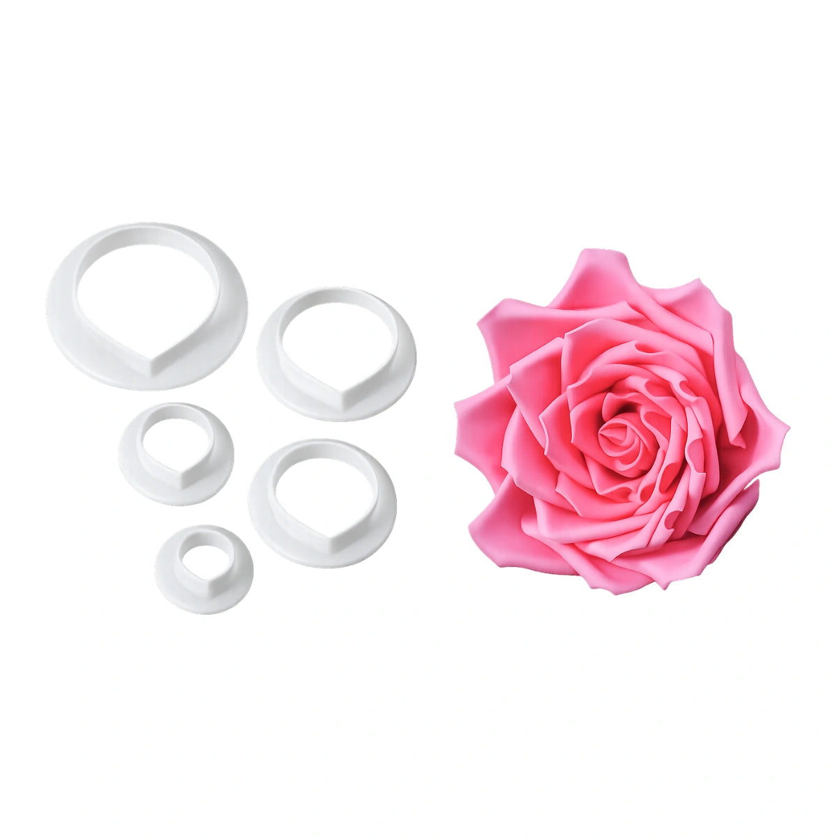 5 Petal Rose Cutter Set (5 Pack) - FMM