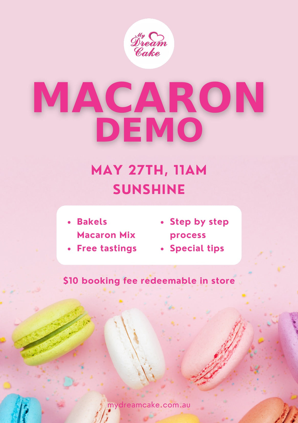 Macaron Demo - Sunshine - Wednesday 27th May - Learn the Basics