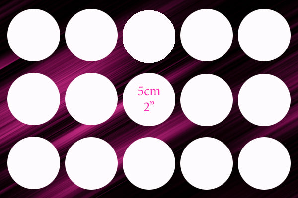 Custom Edible Image Print 2 Round 15 to a Page Single - Tasty Images