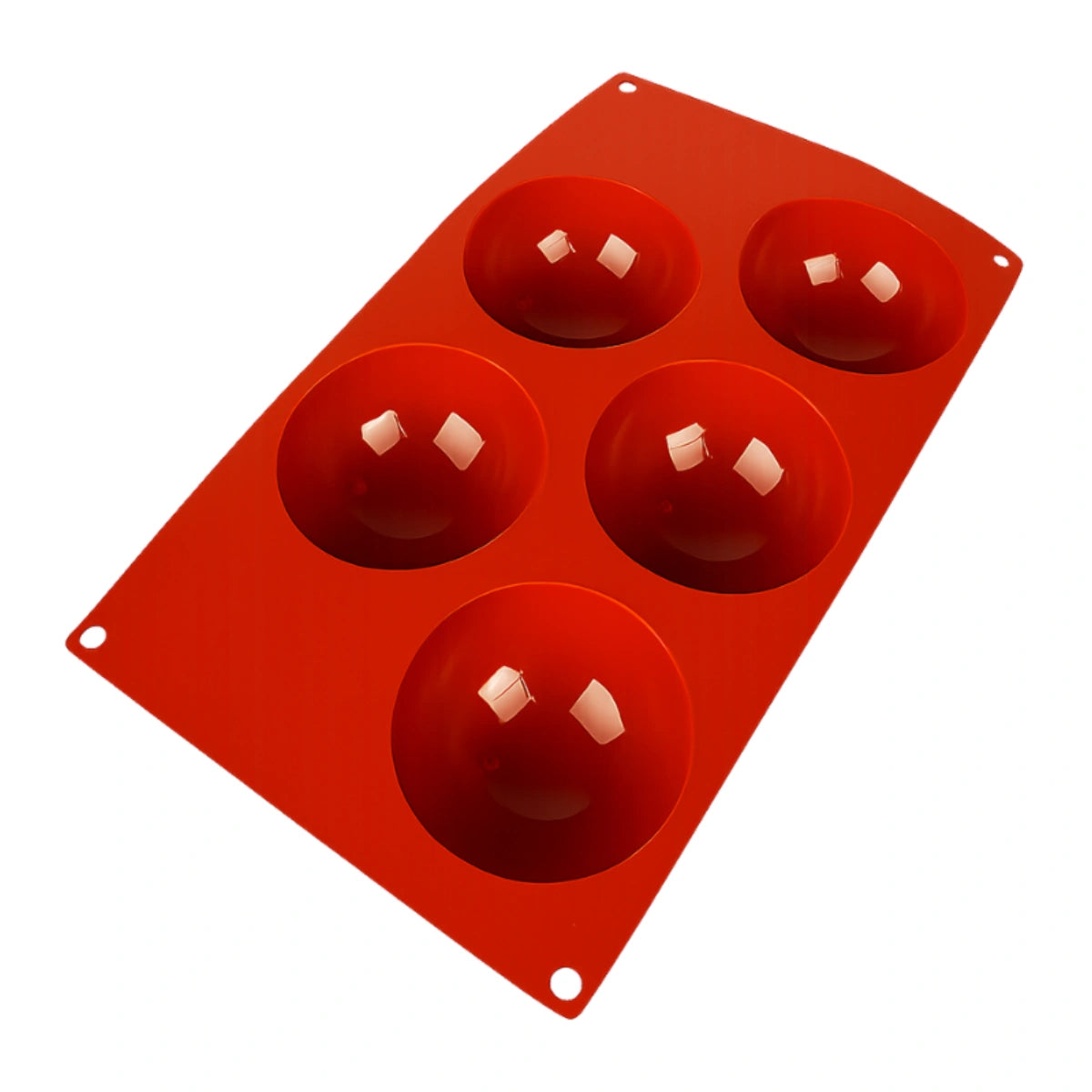 5 Cavity - Hemisphere 80mm - Chocolate Silicone Mould D-001