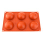 Hemisphere 6 Cavity Silicone Chocolate Mould 70mm - Iconic Cake Art