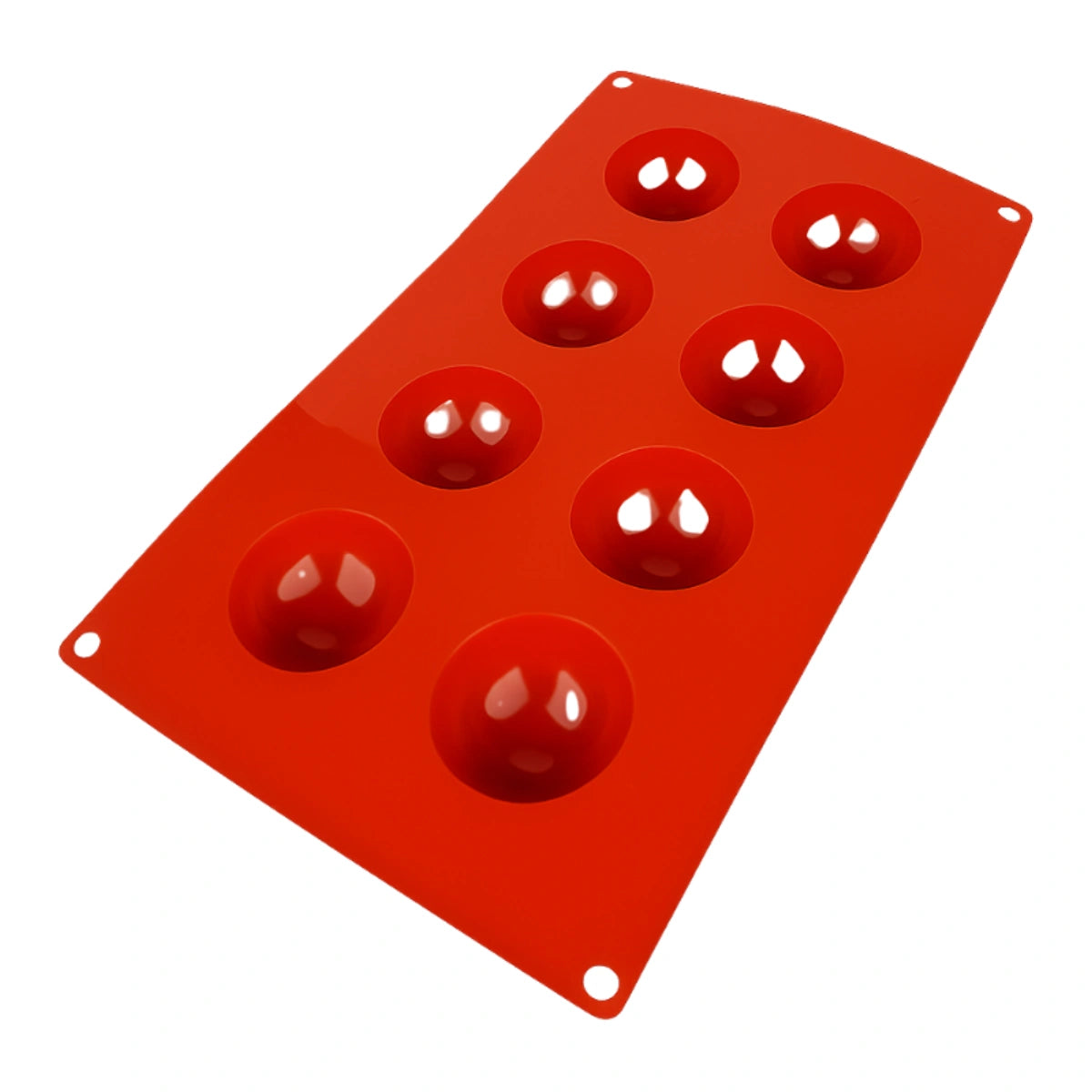 8 Cavity - Hemisphere 50mm-Chocolate Silicone Mould - D004