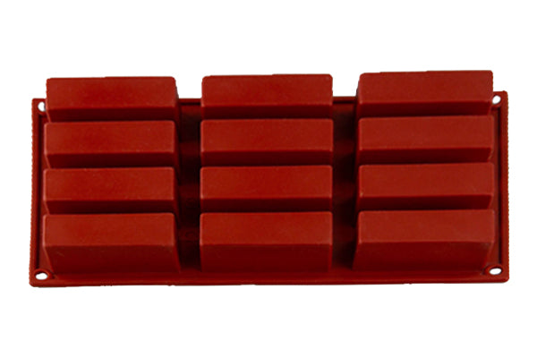 Deep Bar 12 Cavity Silicone Chocolate Mould - Iconic Cake Art