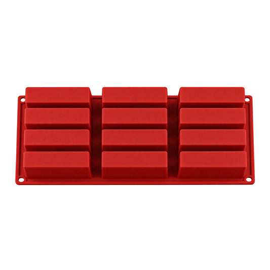 Deep Bar 12 Cavity Silicone Chocolate Mould - Iconic Cake Art