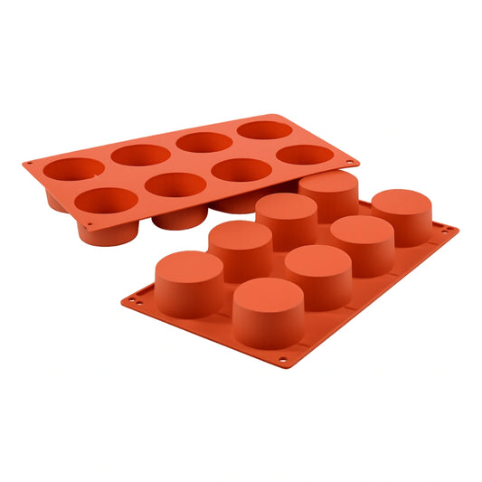 Round 8 Cavity Cylinder Silicone Chocolate Mould - Iconic Cake Art