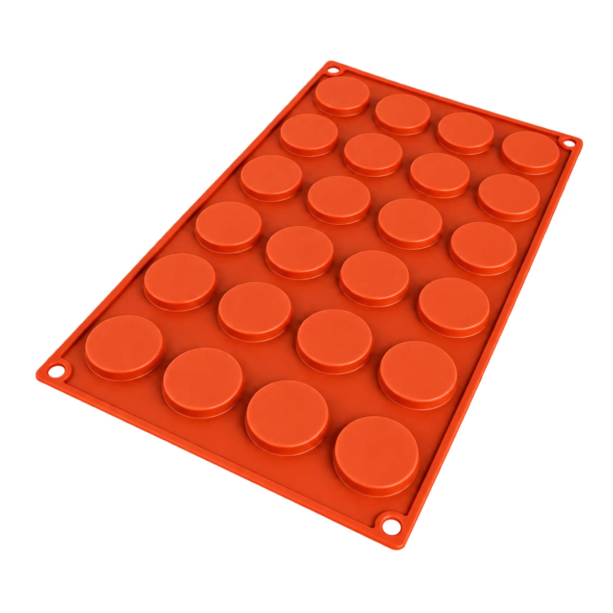 24 Cavity - Flat Coin Disc Cake Tray Round Silicone Chocolate Mould- D-030