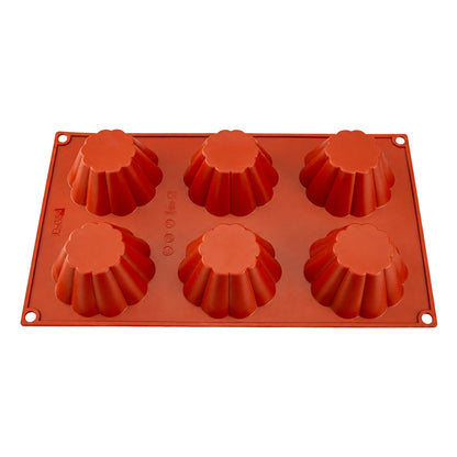 Brioche 6 Cavity Silicone Chocolate Mould - Iconic Cake Art