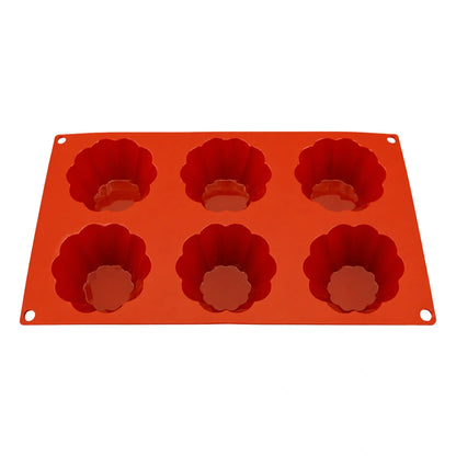 Brioche 6 Cavity Silicone Chocolate Mould - Iconic Cake Art