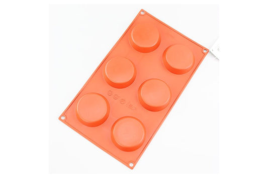 Flat Disc 6 Cavity Silicone Chocolate Mould - Iconic Cake Art