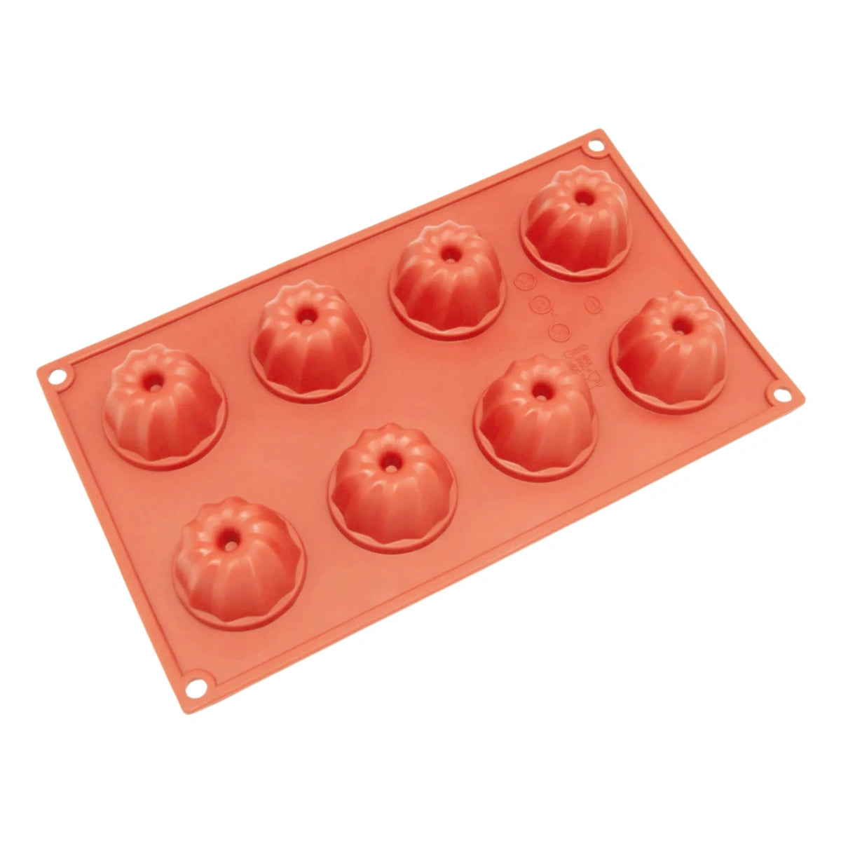 8 Mini Bundtform Silicone Mould - Iconic Cake Art