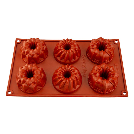 Assorted Bundt 6 Cavity Silicone Chocolate Mould - Iconic Cake Art