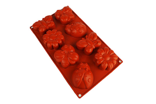 Butterfly Sunflower 8 Cavity Silicone Chocolate Mould - Iconic Cake Art